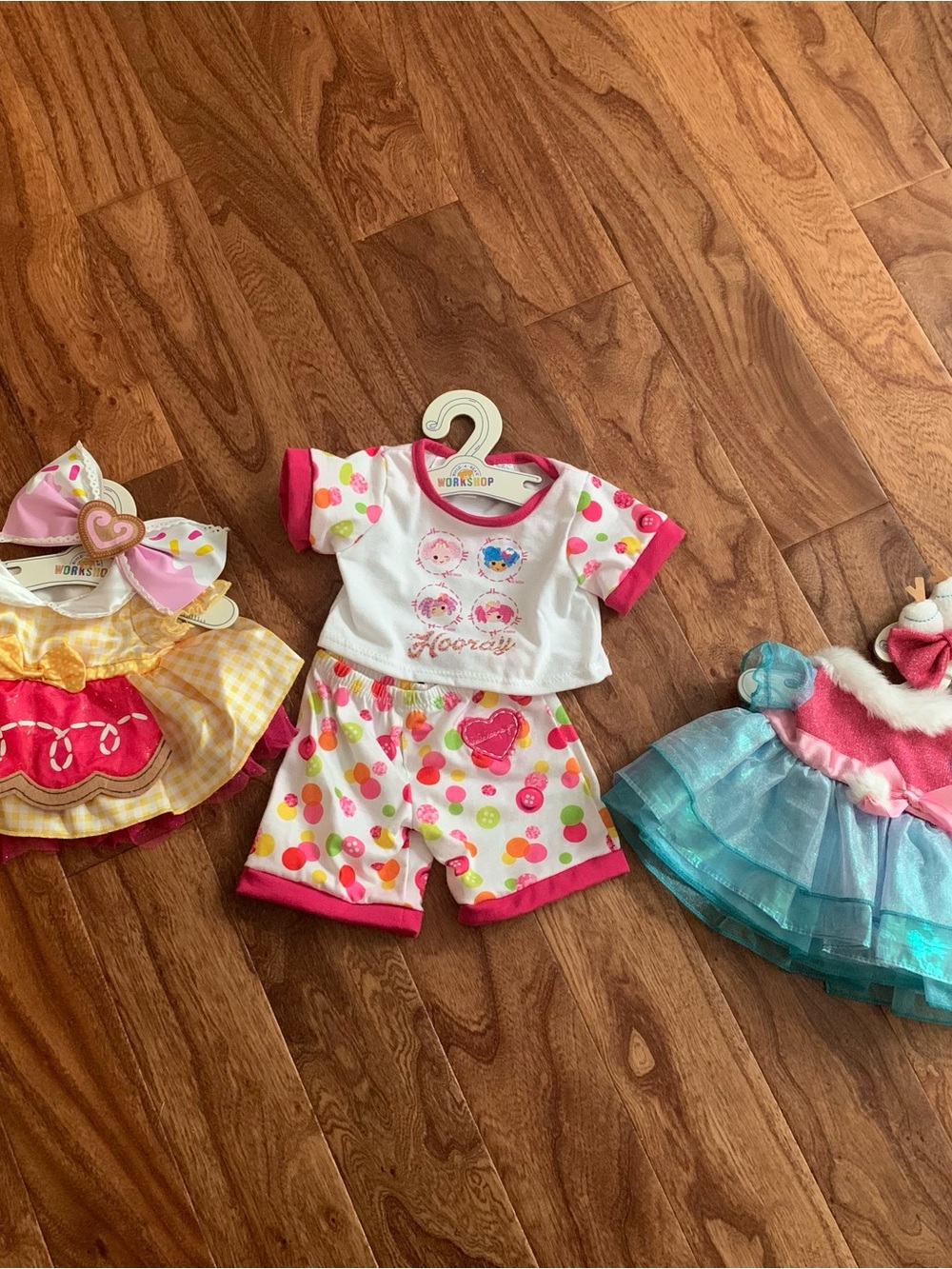 LALALOOPSY Build-A-Bear Workshop Crumbs Sugar Cookie LALA MINTTENS and PJ Set